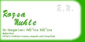 rozsa muhle business card